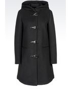 Emporio Armani Wool Duffle Coat - Lyst