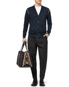 PS by Paul Smith Contrast-Trim Linen Cardigan - Lyst
