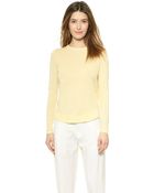 Vince Basic Long Sleeve Tee - Maize - Lyst