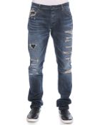 Dolce & Gabbana Destroyed Denim Jeans - Lyst