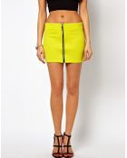 Oh My Love Mini Skirt with Zip Front - Lyst