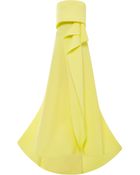 Carolina Herrera Techno Pique Strapless Gown In Sun - Lyst
