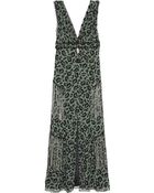 Anna Sui Printed Silk-Chiffon Maxi Dress - Lyst