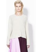 3.1 Phillip Lim Longsleeve Pullover With Mixed Stitch - Lyst