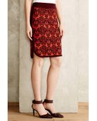 Moth Jacquard Sweaterknit Pencil Skirt - Lyst