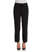 Ellen Tracy Stretch Crepe Ankle Pants - Lyst
