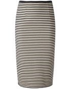 Forte Forte Striped Straight Skirt - Lyst