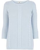 Oasis Textured Cotton Waffle Jumper - Lyst