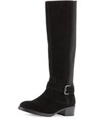 Donald J Pliner Beso Suede Stretch Boot - Lyst