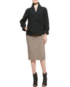 Burberry Prorsum Tailored Short Jacquard Jacket - Lyst