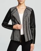 Calvin Klein Faux Leather Print Jacket - Lyst
