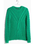 Mango Chunky Knit Sweater - Lyst