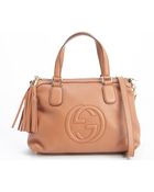 Gucci Cognac Leather 'Soho' Convertible Top Handle Bag - Lyst