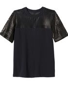Rebecca Taylor Perforated Leather Top - Lyst