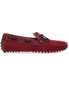 Car Shoe Contrastlace Suede Driving Shoes - Lyst