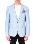 Hugo Boss Linen Mix Blazer - Lyst