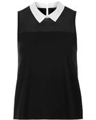 Topshop Collar Top - Lyst
