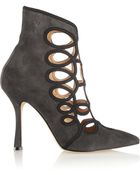 Oscar de la Renta Empire Suede Ankle Boots - Lyst