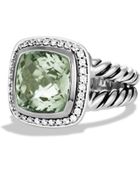 David Yurman Albion Ring With Prasiolite And Diamonds - Lyst