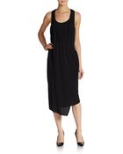 Pure DKNY Faux-Wrap Racerback Dress - Lyst