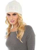 Akira Melissa Beanie In Ivory - Lyst