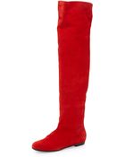Giuseppe Zanotti Tall Round-Toe Suede Boot - Lyst