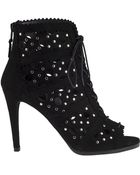 Stuart Weitzman Cagey Lace-Up Boot Black Suede - Lyst