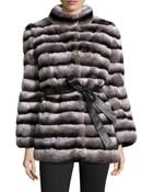 Gorski Rabbit Fur Stand-Collar Jacket - Lyst