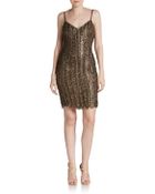 Theia Beaded Swag Silk Slipdress - Lyst