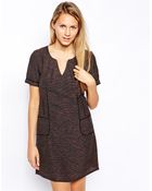 See U Soon Tweed Mix Dress With Pockets - Lyst