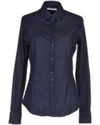 Aglini Denim Shirt - Lyst