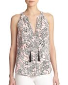 Cooper & Ella Floral-Print Tassel Tank - Lyst