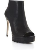 BCBGMAXAZRIA Hasten High-Heel Exotic Peep-Toe Bootie - Lyst