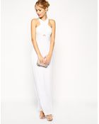 Asos Pleated Cross Front Maxi - Lyst