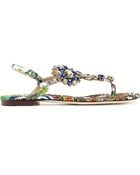 Dolce & Gabbana Crystal Embellished Sandals - Lyst