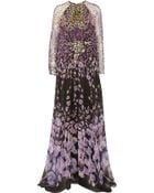 Temperley London Long Orchidea Printed Silk-Chiffon Gown - Lyst