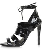 Topshop Rosie Patent Strappy Sandals - Lyst