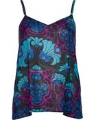 River Island Purple Deco Floral Print Cami Top - Lyst