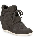 Ash Bowie Suede Wedge Sneakers - Lyst