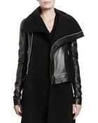 Rick Owens Leather Biker Jacket - Lyst