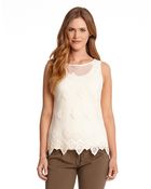Karen Kane Embroidered Tank Top - Lyst