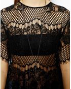 Asos Oversized Top In Heavy Lace - Lyst