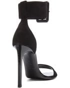 Saint Laurent Jane Suede Ankle Strap Sandals - Lyst