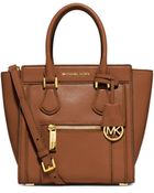 Michael Kors Colette Medium Leather Messenger - Lyst