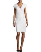 J. Mendel Cap-Sleeve Jacquard Dress - Lyst