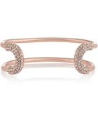 Giles & Brother Rose Gold-plated Crystal Cuff - Lyst