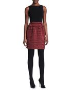 Paule Ka Bi-Color & Bi-Fabric Dress - Lyst