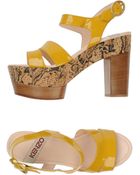 Kenzo Platform Sandals - Lyst