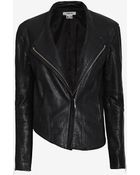 Helmut Lang Blistered Leather Asymmetric Jacket: Black - Lyst