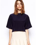 Asos White Silk Tshirt - Lyst